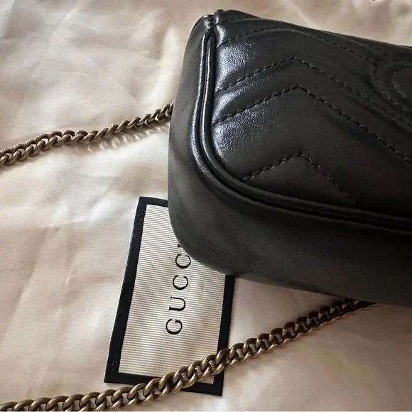 Gucci super mini marmont black bag - Picture 7 of 15